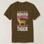 This Is My Human Costume I'm Really A Tiger Hallow Tシャツ (デザイン正面)