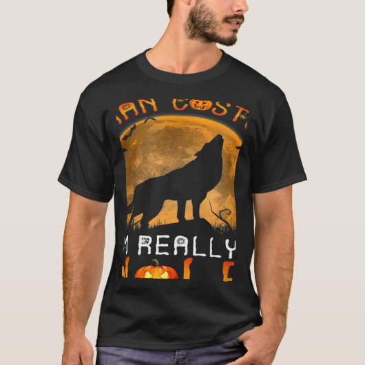 This is My Human Costume I'm Really a Wolf Hallowe Tシャツ (正面)