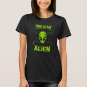 This is My Human Costume I'm Really An Alien UFO A Tシャツ (正面)