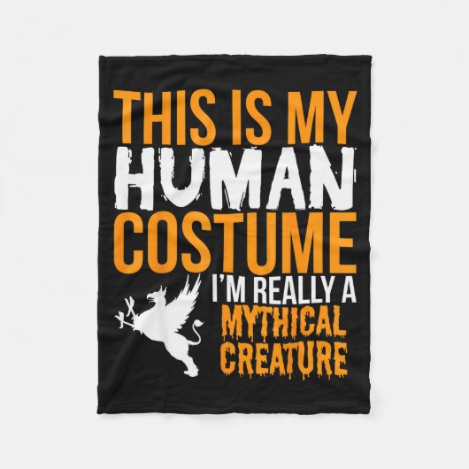 This Is My Human Costume Mythical Creature - Hallo フリースブランケット (正面)