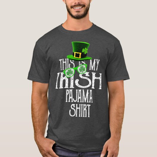 This Is My Irish Pajama Shamrock GreenClover Boy Tシャツ (正面)