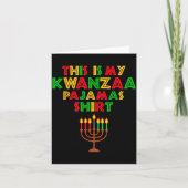 This Is My Kwanzaa Pajamas Seven Principles Candle カード (正面)