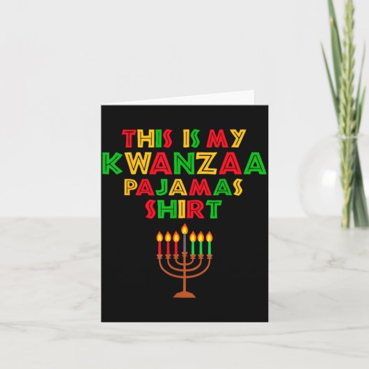 This Is My Kwanzaa Pajamas Seven Principles Candle カード (正面)