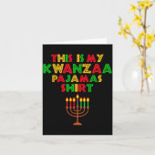 This Is My Kwanzaa Pajamas Seven Principles Candle カード (黄色い花)