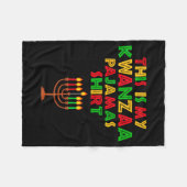 This Is My Kwanzaa Pajamas Seven Principles Candle フリースブランケット (正面(横))