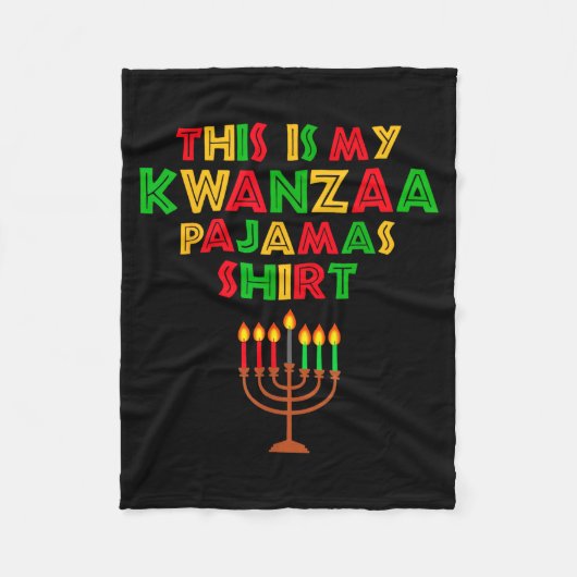 This Is My Kwanzaa Pajamas Seven Principles Candle フリースブランケット (正面)