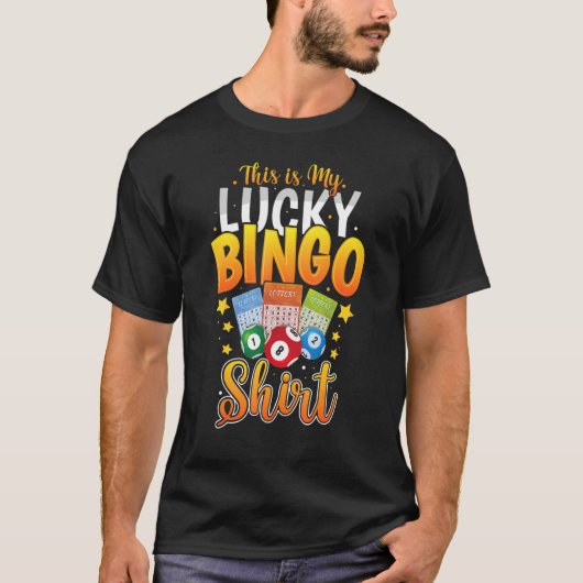This Is My Lucky Bingo     Bingo Player Caller Tシャツ (正面)