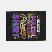 This Is My Mardi Gras Pajama Party Design _3  フリースブランケット (正面(横))