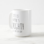 ‘This is my Naughty Mug of Joy' Customizable Fun コーヒーマグカップ (正面左)