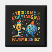 This Is My New Year’s Eve Pajama Funny Retro Gift マグネット (正面)