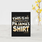 This Is My New Year’s Eve Pajama Shirt, Happy New  カード (黄色い花)