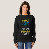 This Is My Pajamakah  Hanukkah Chanukah Jewish Hol スウェットシャツ (正面フル)