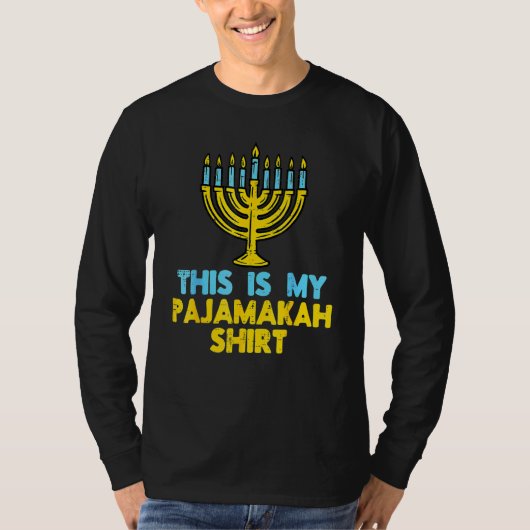 This Is My Pajamakah  Menorah Hanukkah Pajamas Cha Tシャツ (正面)