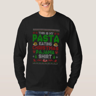 This Is My Pasta Lover Eating Ugly Christmas Tシャツ