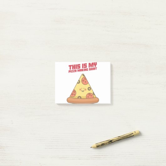 This Is My Pizza Making Shirt Heart ポストイット (デスク上)
