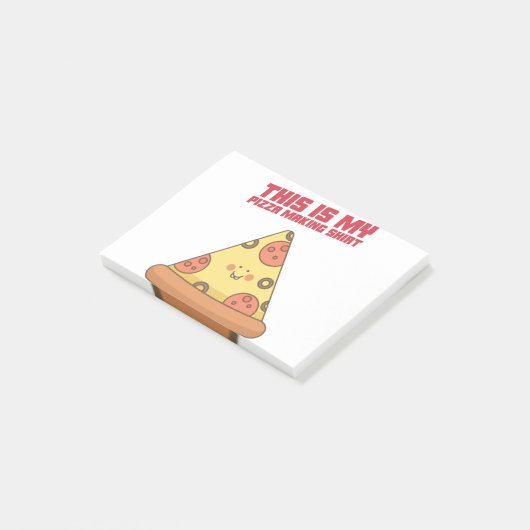 This Is My Pizza Making Shirt Heart ポストイット (アングル)