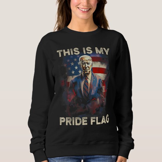 This Is My Pride Flag USA American 4th of July Pat スウェットシャツ (正面)