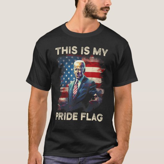 This Is My Pride Flag USA American 4th of July Pat Tシャツ (正面)