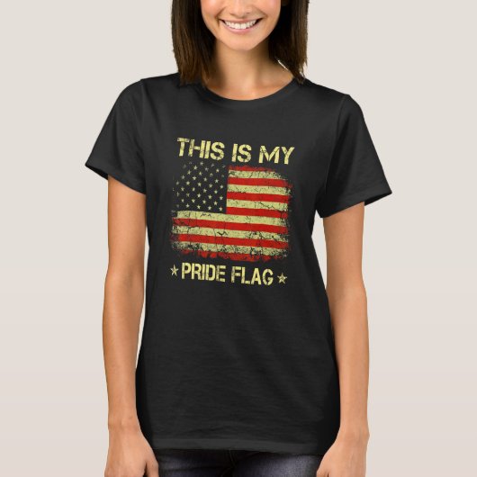 This Is My Pride Flag Usa American 4th Of July Pat Tシャツ (正面)