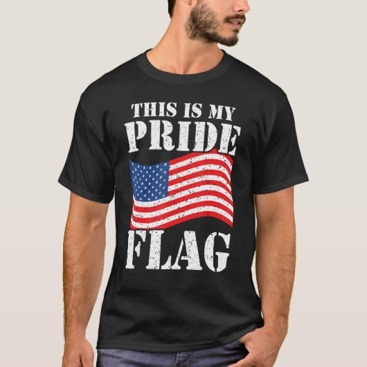 This Is My Pride Flag USA American 4th of July Pat Tシャツ (正面)