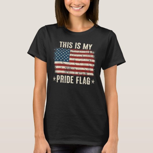 This Is My Pride Flag USA American 4th of July Pat Tシャツ (正面)
