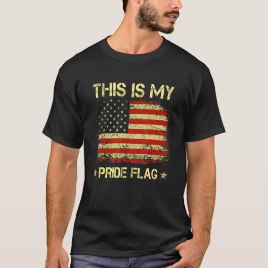 This Is My Pride Flag Usa American 4th Of July Pat Tシャツ (正面)