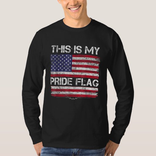 This Is My Pride Flag USA American 4th Of July Pat Tシャツ (正面)