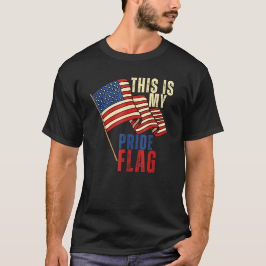 This Is My Pride Flag USA American Patriotic 4th O Tシャツ (正面)
