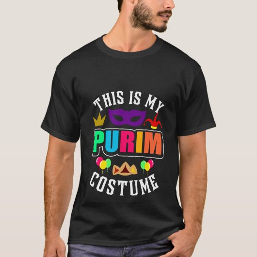 This Is My Purim Costume  Jewish Happy Purim Tシャツ (正面)