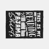 This Is My Reading Pajama Bedtime Reading Funny  フリースブランケット (正面(横))