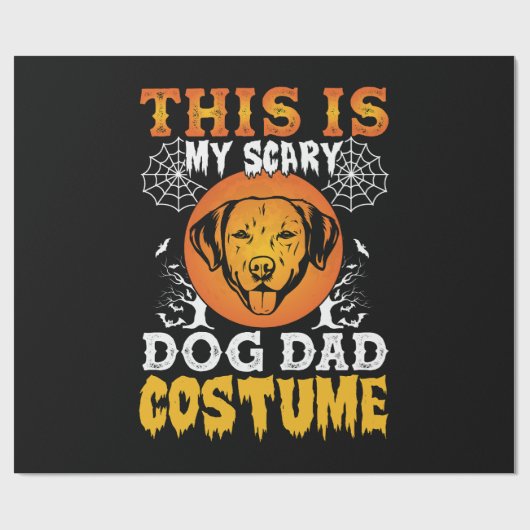 This is My Scary Dog Dad Costume ラッピングペーパー (フラット)