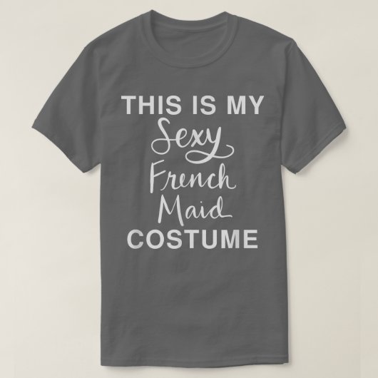 This Is My Sey French Maid Costume Funny Halloween Tシャツ (デザイン正面)