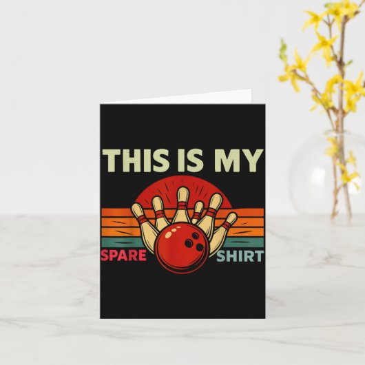 This Is My Spare Bowling Funny Bowler Men Women Ki カード (黄色い花)