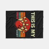 This Is My Spare Bowling Funny Bowler Men Women Ki フリースブランケット (正面(横))