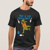 This is My Spare Shirt Funny Bowling Dinosaur Bowl Tシャツ (正面)