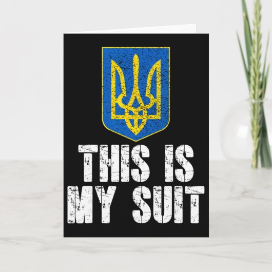 This Is My Suit Support Ukraine Trident Ukrainian  カード (正面)