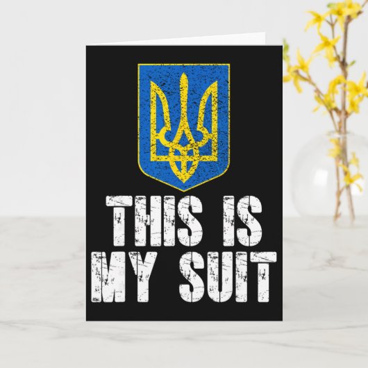 This Is My Suit Support Ukraine Trident Ukrainian  カード (黄色い花)