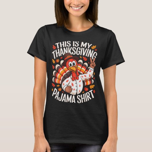 This Is My Thanksgiving Pajama Shirt Pjs Adult Kid Tシャツ (正面)