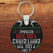 This Is My Ugly Christmas Disc Golf Sweater Disc G キーホルダー (正面)