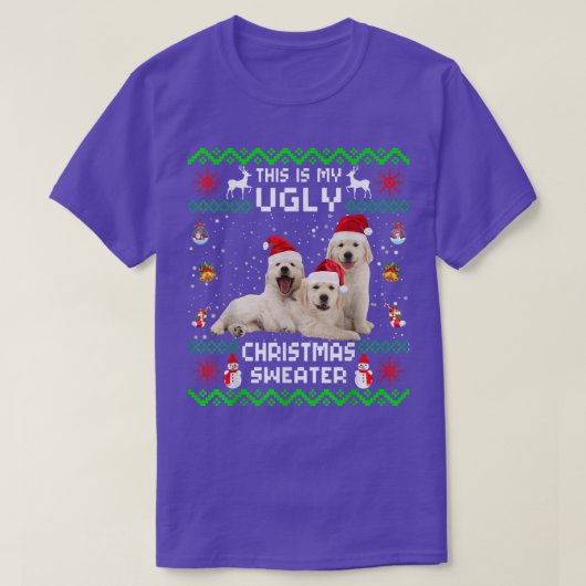 This Is My Ugly Sweater Funny Christmas Golden Ret Tシャツ (デザイン正面)