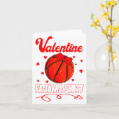 This Is My Valentines Basketball Pajama For Kids B カード (黄色い花)