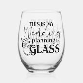 This Is My Wedding Planning Glass ステムなしワイングラス (正面)