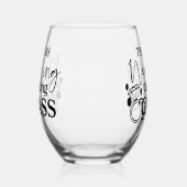 This Is My Wedding Planning Glass ステムなしワイングラス (左)
