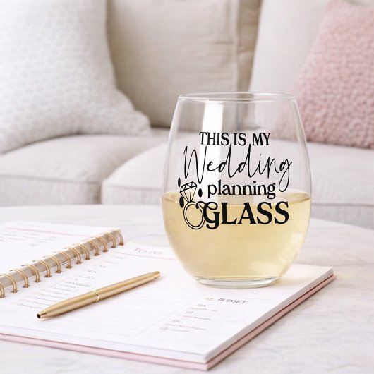 This Is My Wedding Planning Glass ステムなしワイングラス