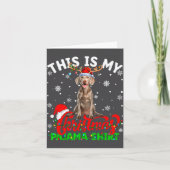 This Is My Weimaraner Dog Ugly Christmas Pajama Sw カード (正面)