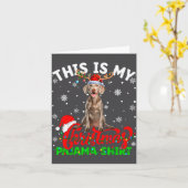 This Is My Weimaraner Dog Ugly Christmas Pajama Sw カード (黄色い花)