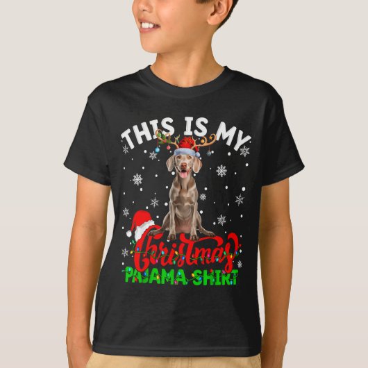 This Is My Weimaraner Dog Ugly Christmas Pajama Sw Tシャツ (正面)