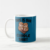 This Is Our Cuddle Shirt Cute Beavers  コーヒーマグカップ (左)