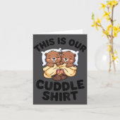 This Is Our Cuddle Shirt Cute Beavers Couple  カード (黄色い花)