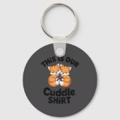 This Is Our Cuddle Shirt Cute Fox Couple  キーホルダー (正面)